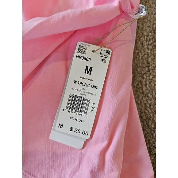 adidas Women's Tropic Tank Top Light Pink Size MEDIUM NEW $25 - Picture 4 of 4